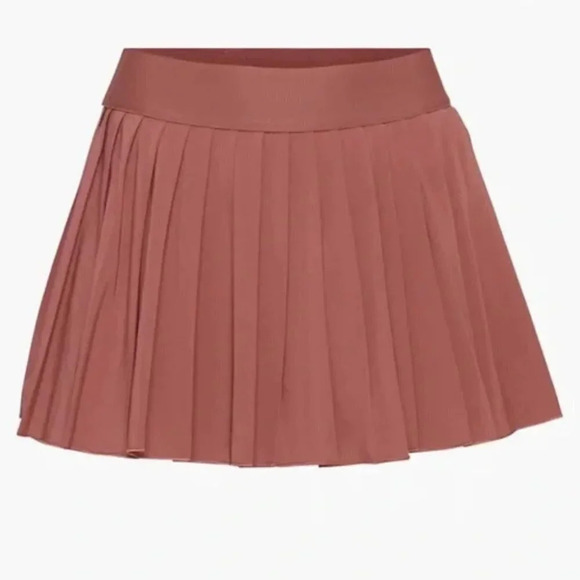 Aritzia TnaMOVE Tennis Golf Pro Micro Pleated Skirt Red Agril Size Medium - Picture 1 of 10